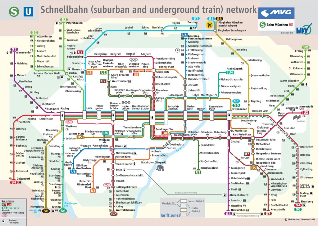 Public Transit Map Munich