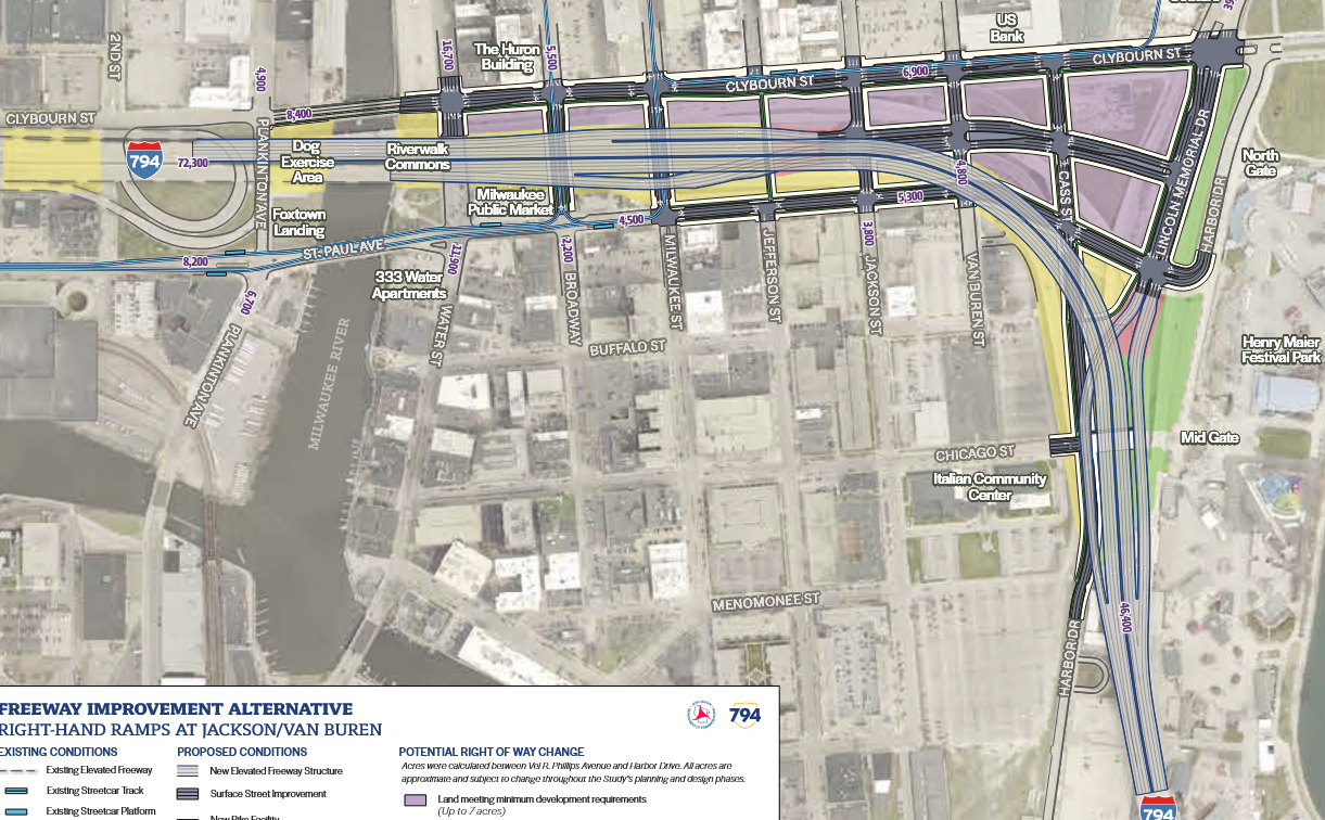 Right-Side On-Ramp Improvements Diagram of the Right-Side On-Ramp Improvements option